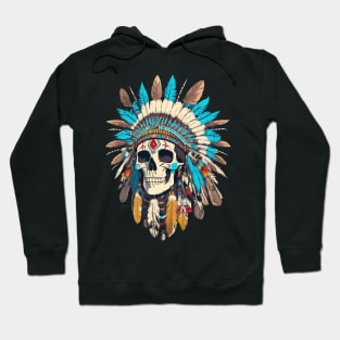 Native American Chief Skull Hoodie